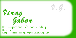 virag gabor business card